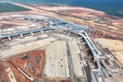 Toàn cảnh gói thầu 5.10 thi công nhà ga hành khách sân bay Long Thành.